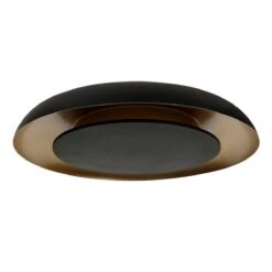 Sean 2-lichts Plafondlamp Zwart|Goud Metaal