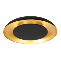 Sean 2-lichts Plafondlamp Zwart|Goud Metaal