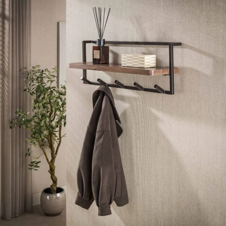 Stockton Kapstok 6 haken Bruin 85cm