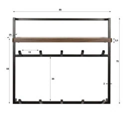 Stockton-Kapstok-hoog-12-haken-Bruin-85cm-9