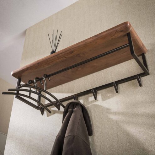Stockton Kapstok met stang 6 haken Bruin 100cm