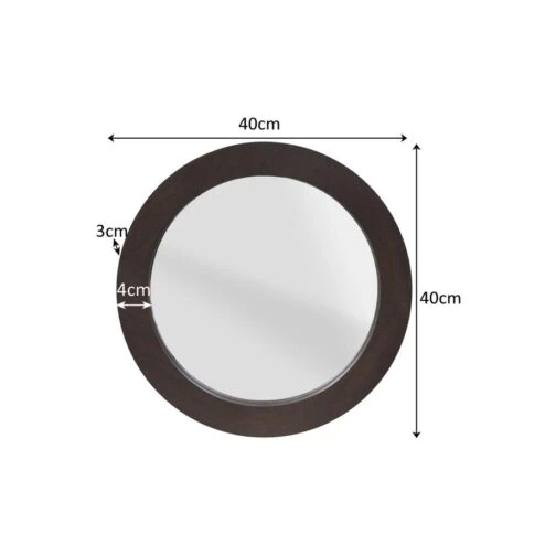 Thomas Spiegel rond Bruin 40cm