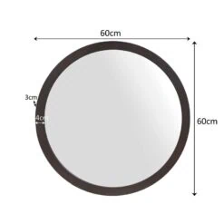 Thomas Spiegel rond Bruin 60cm