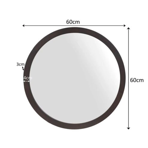 Thomas Spiegel rond Bruin 60cm
