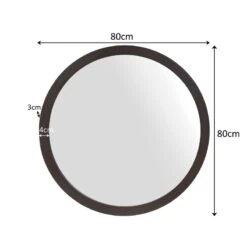 Thomas Spiegel rond Bruin 80cm
