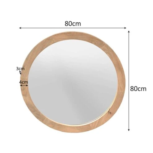 Thomas Spiegel rond Naturel 80cm