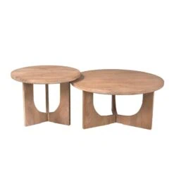 William Salontafel rond Naturel Mangohout 60cm