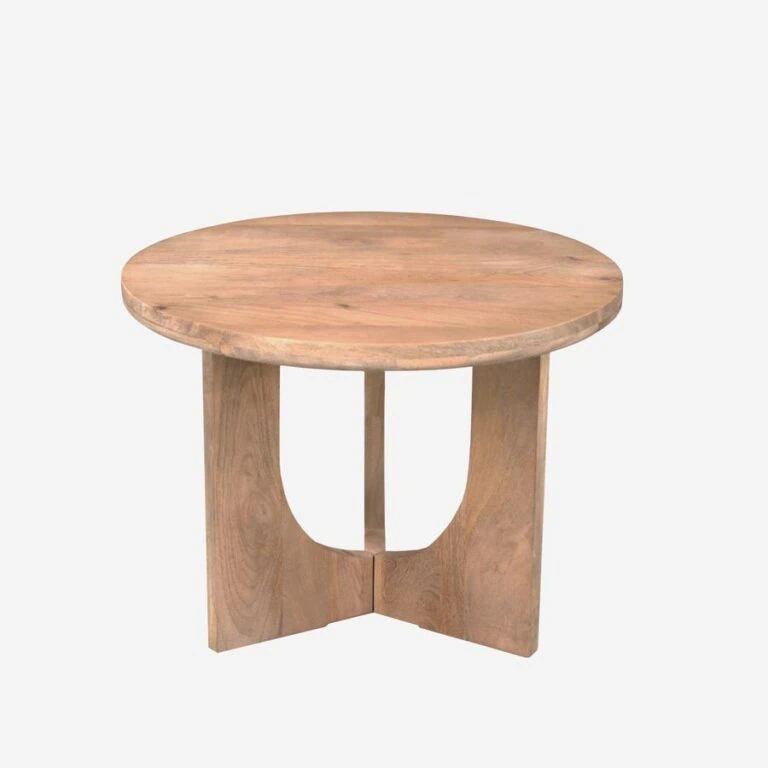 William Salontafel rond Naturel Mangohout 60cm
