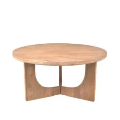 William Salontafel rond Naturel Mangohout 80cm