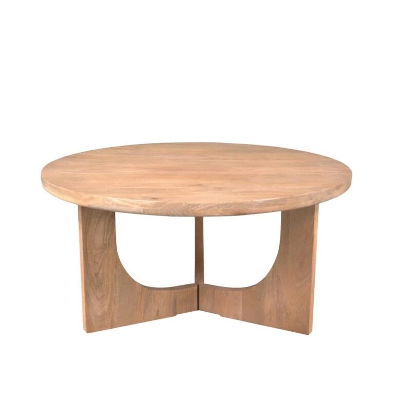 William Salontafel rond Naturel Mangohout 80cm