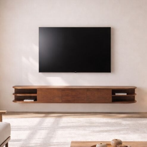 Luca zwevend Tv meubel Walnoot 250 cm