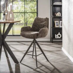 Aldira Barstoel Hoven taupe-bruin