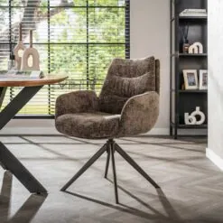 Aldira Eetkamerstoel Hoven taupe-bruin
