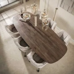 Andreas Eettafel deens ovaal Acaciahout 240cm