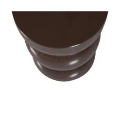 Breno Bijzettafel rond Metaal Donkerbruin 30cm