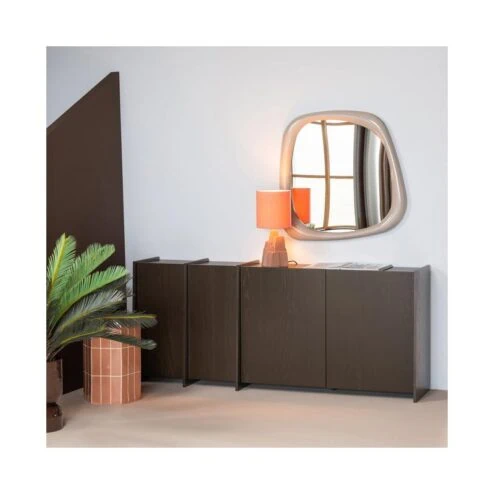 Brock Dressoir Essen fineer Middenbruin 200cm
