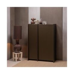 Brock Kledingkast 2-deurs Essen fineer Middenbruin 102cm
