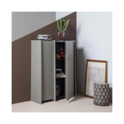 Brock Kledingkast 2-deurs Essen fineer Warmgrijs 102cm