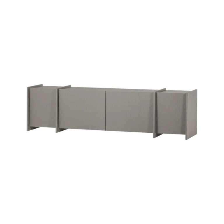 Brock Tv meubel Essen fineer Warmgrijs 200cm