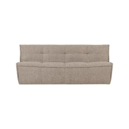 Cluster Bank 3-zits Bouclé Khaki bruin