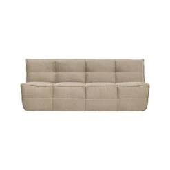 Cluster Bank 3-zits Velvet Zacht beige
