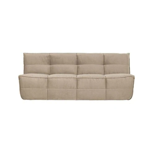 Cluster Bank 3-zits Velvet Zacht beige