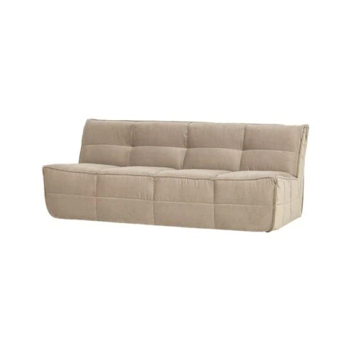 Cluster Bank 3-zits Velvet Zacht beige