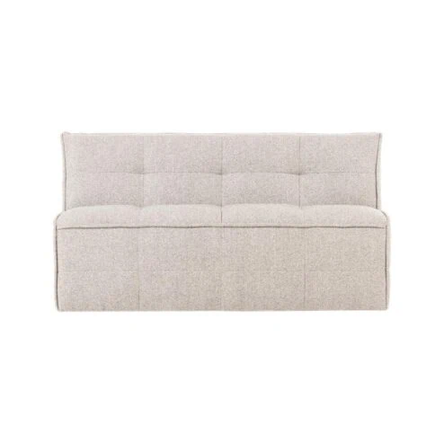 Cluster Eetkamerbank Met rugleuning Bouclé Zand beige