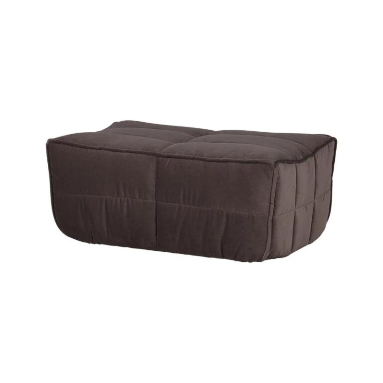 Cluster Hocker Velvet Chocolade bruin 104cm