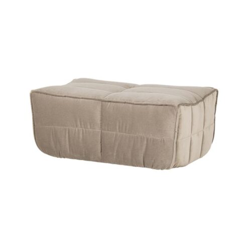 Cluster Hocker Velvet Warm taupe 104cm