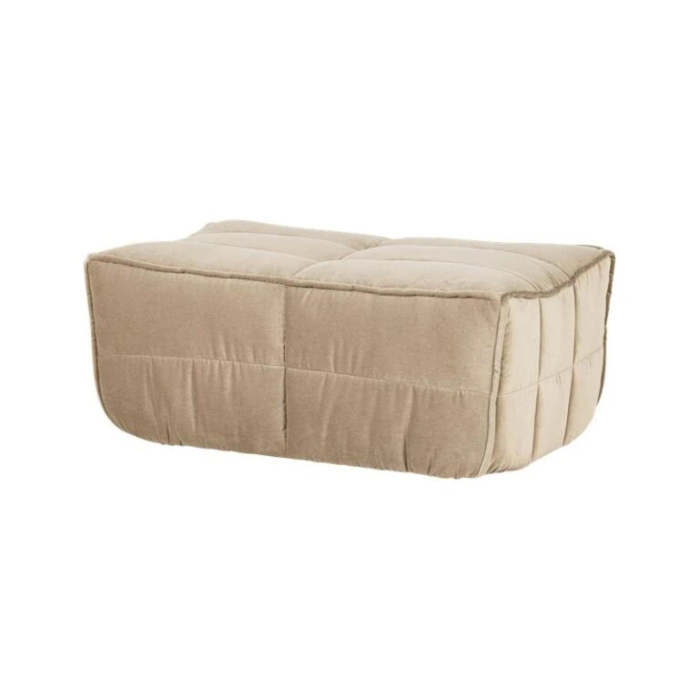 Cluster Hocker Velvet Zacht beige 104cm