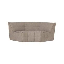 Cluster Hoekelement Bouclé Khaki bruin