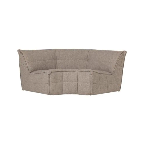 Cluster Hoekelement Bouclé Khaki bruin