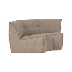 Cluster Hoekelement Bouclé Khaki bruin