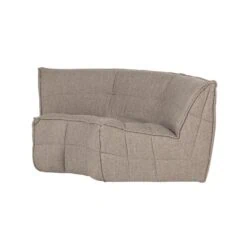 Cluster Hoekelement Bouclé Khaki bruin