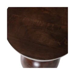 Emel Bijzettafel rond Mangohout Donkerbruin 40cm
