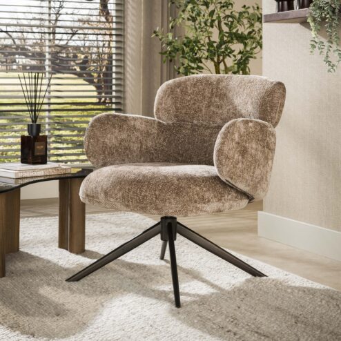 Federico Fauteuil Hoven Champagne-bruin