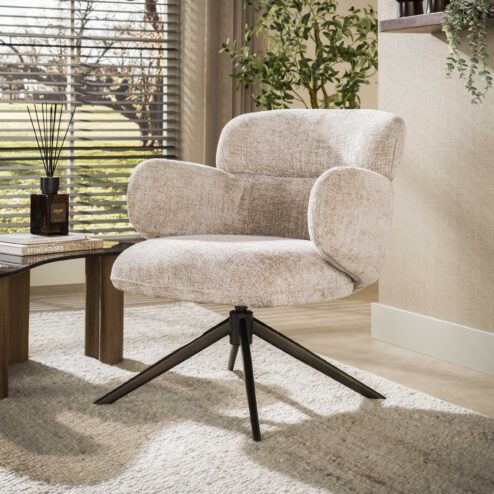 Federico Fauteuil Hoven Zand-bruin