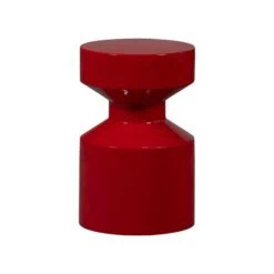 Ferry Bijzettafel rond Metaal Rood 30cm