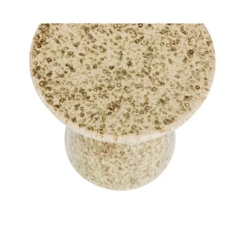 Fleck Bijzettafel rond Keramiek Lichtbruin 35cm