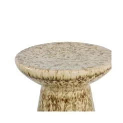 Fleck Bijzettafel rond Keramiek Lichtbruin 35cm