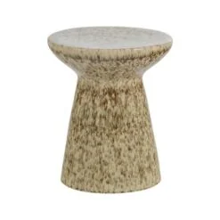Fleck Bijzettafel rond Keramiek Lichtbruin 35cm