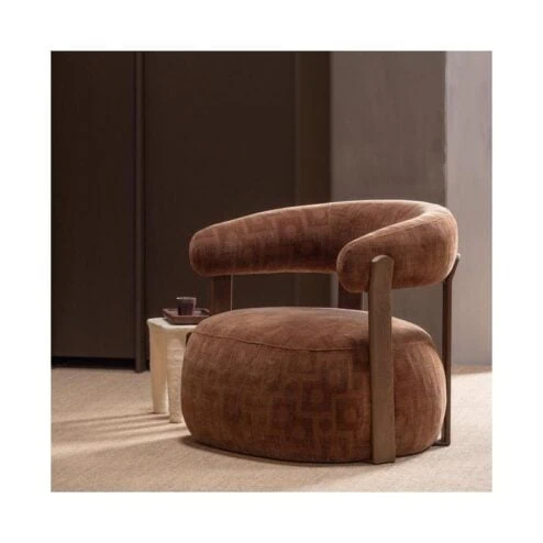 Foon Fauteuil Structuurstof Bruin