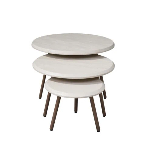 Franklin salontafel set van 3 zand