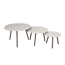 Franklin salontafel set van 3 zand