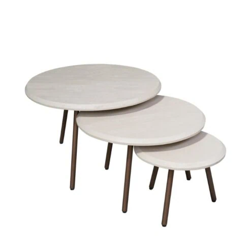 Franklin salontafel set van 3 zand