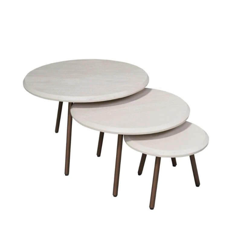 Franklin salontafel set van 3 zand