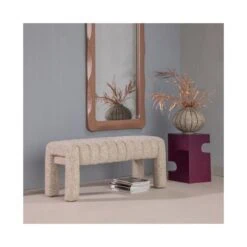 Frex Bankje Bouclé Bruin 110cm