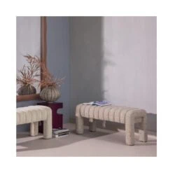 Frex Bankje Bouclé Bruin 110cm