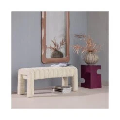 Frex Bankje Bouclé Naturel 110cm